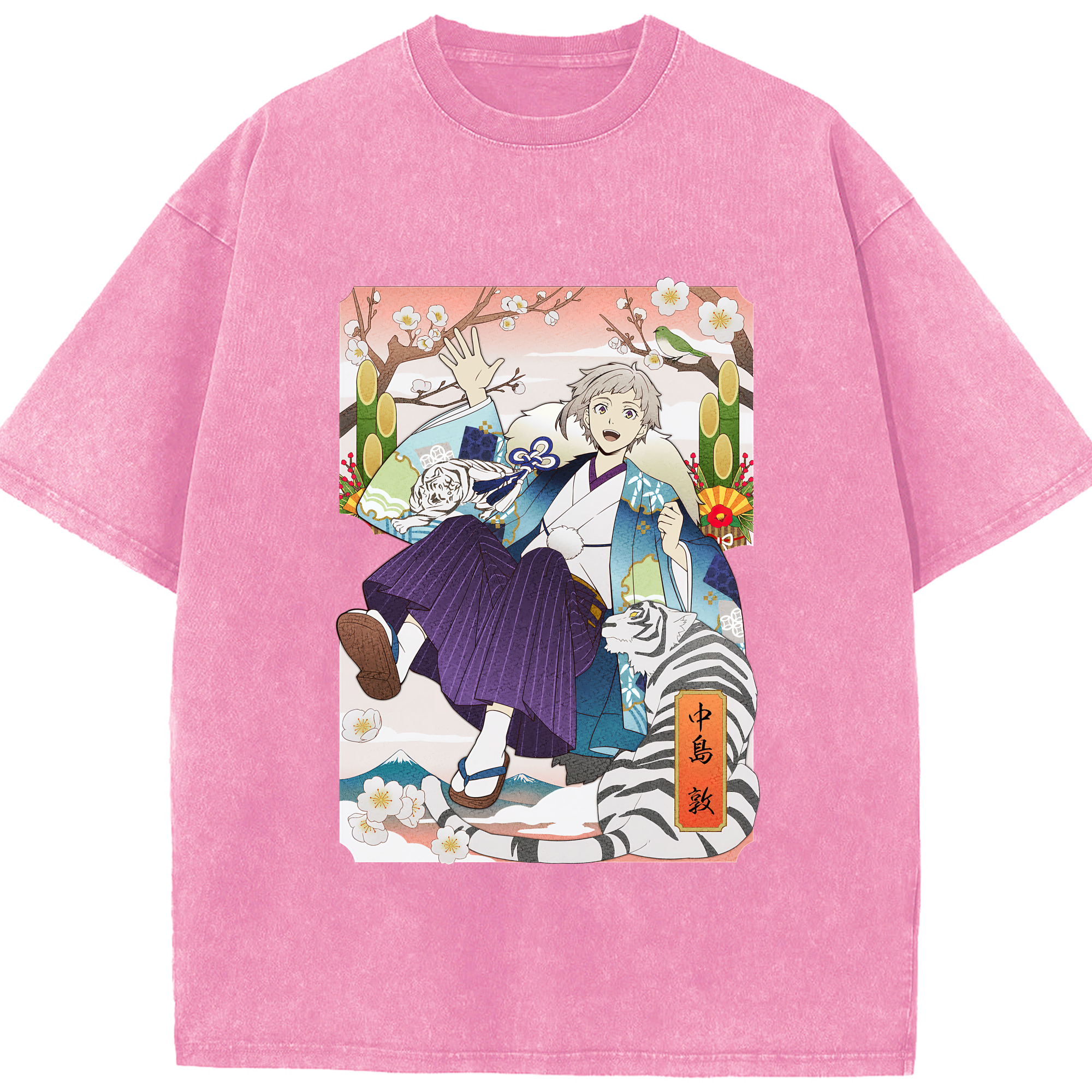 （画像用） 文豪ストレイドッグス Bungo Stray Dogs 綿100% ヴィンテージ風 半袖Tシャツ（フロントプリント）